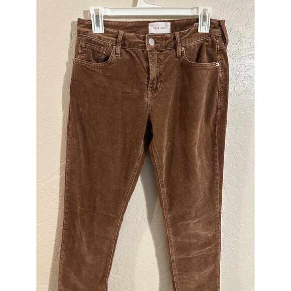 Dear John Blaire Corduroy High Rise Straight Cotton & Spandex Brown Retro Jeans - Picture 4 of 12